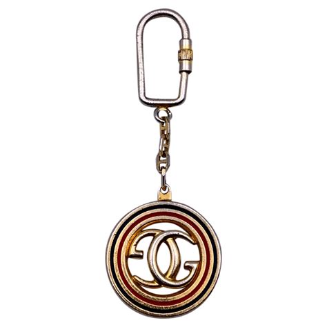 gucci double g key ring|gucci keychain vintage.